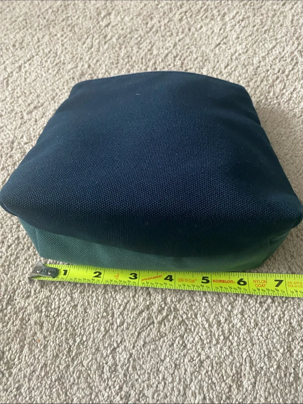 Lululemon x Saje Wellness canvas zipper pouch in green and blue‎